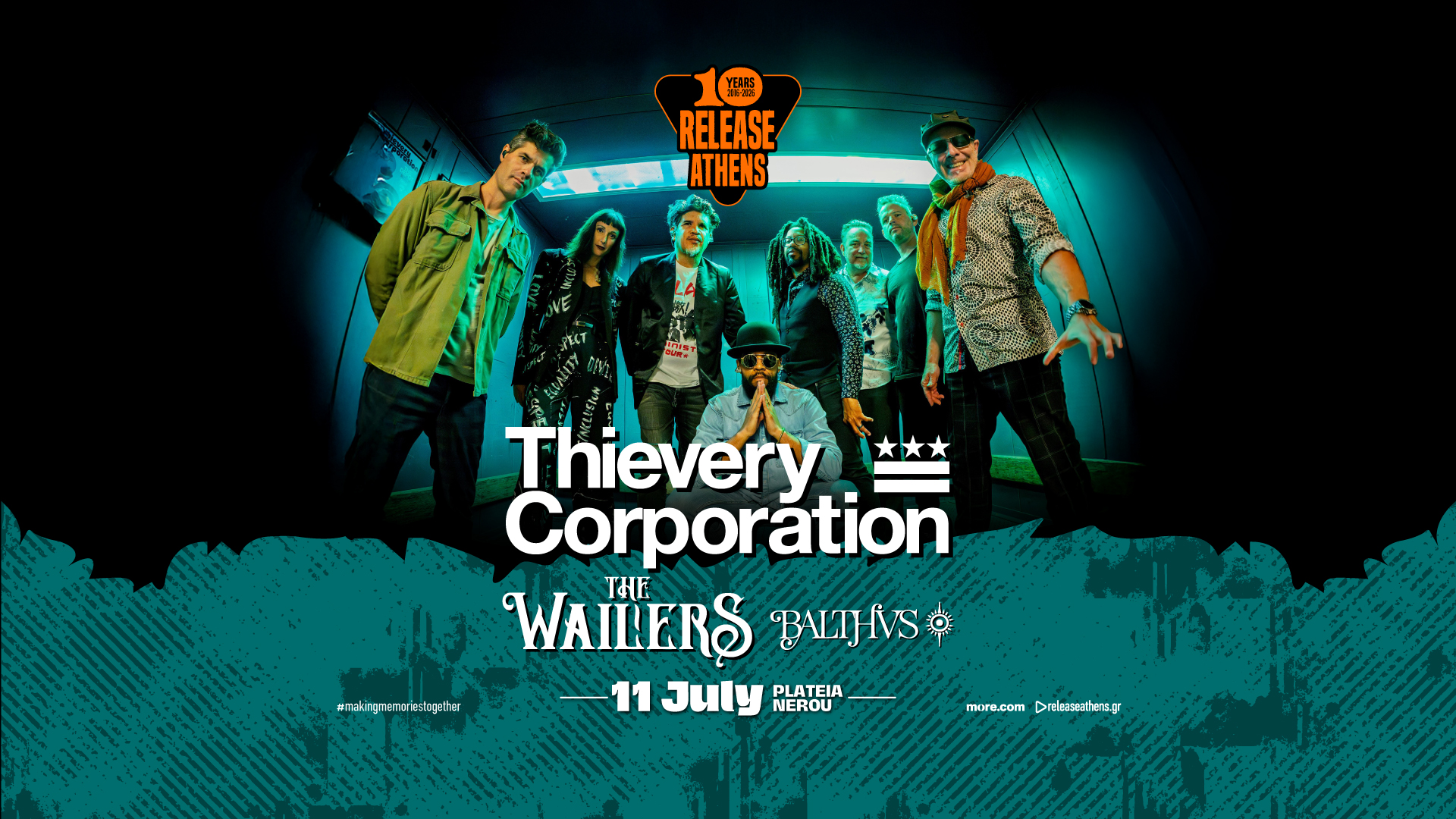 Release Athens 2026: Thievery Corporation, The Wailers & BALTHVS #10yearanniversary.